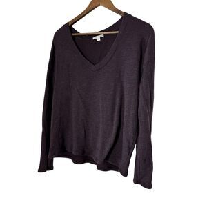 James Perse 2 M‎ Purple Long Sleeve Cotton Tissue Tee Top
